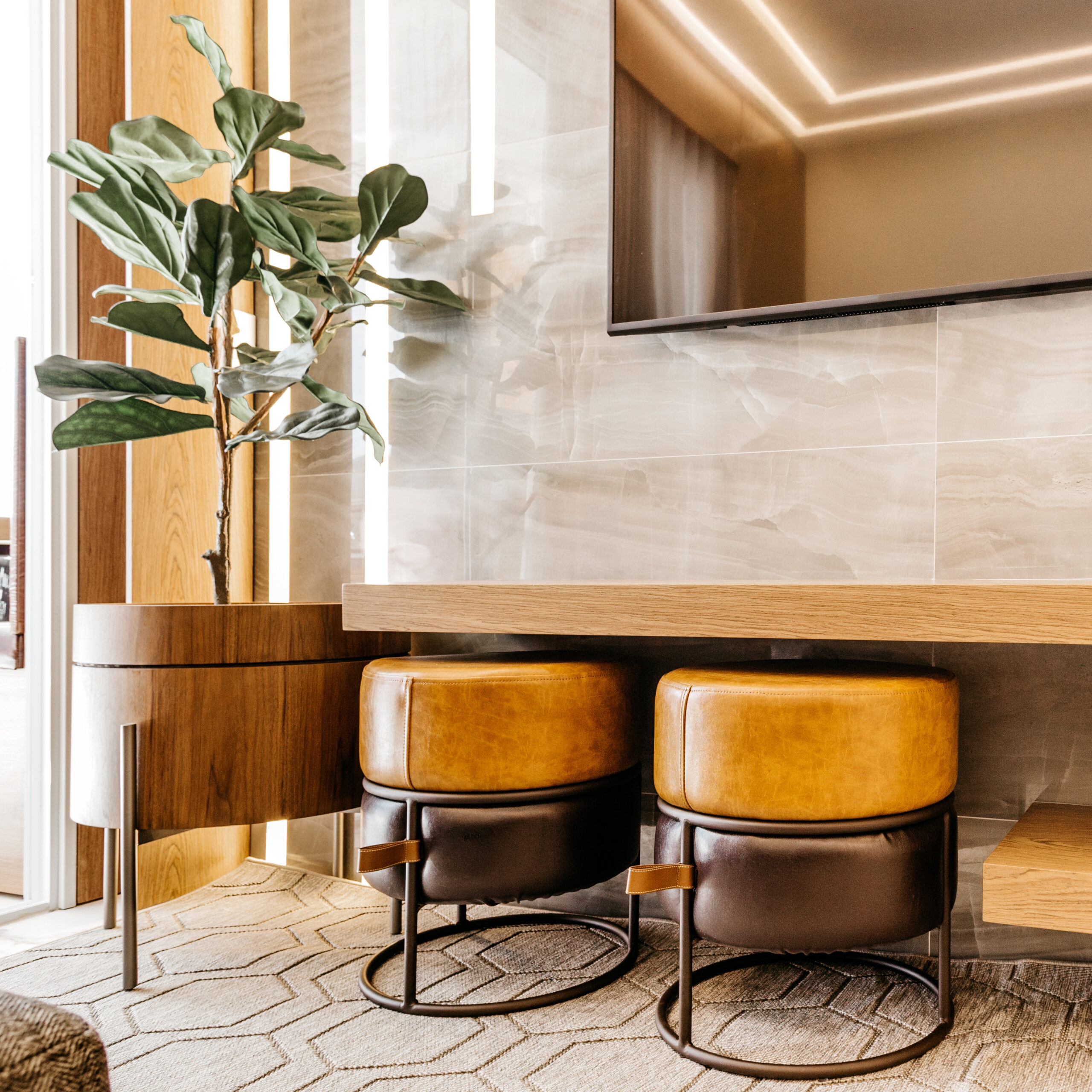 Living room with modern and beautiful decoration